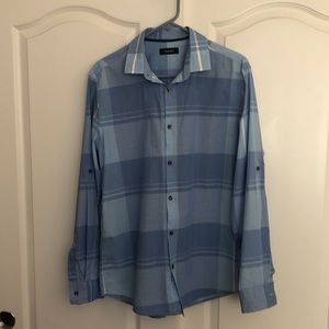 Light blue Men’s Alfani dress shirt.